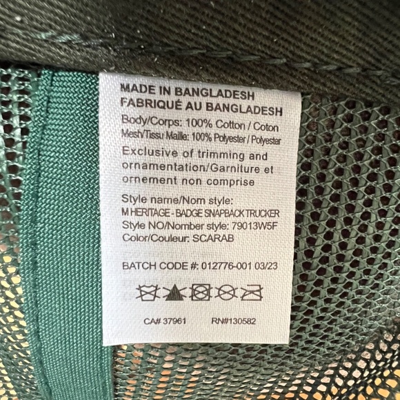 Woods Snap Back Cap Trucker Hat Dark Green 3 Trees Adult Unisex 100% Cotton - Picture 10 of 10